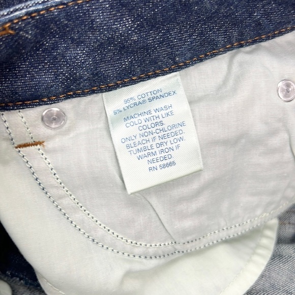 HALOGEN | 👖 Dark Blue Thick Low-Rise Wide Bootcut Denim Jeans - Picture 9 of 9